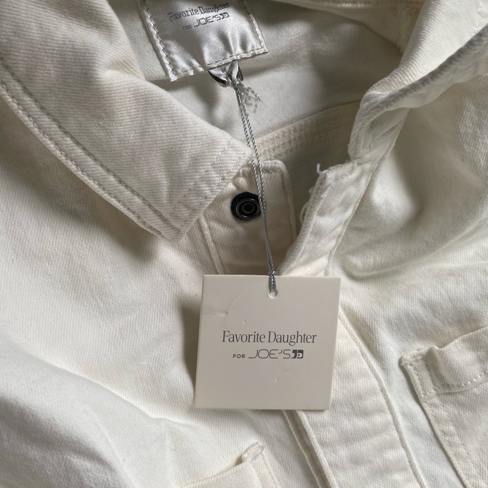 Favorite Daughter Cream Jean Jumpsuit Size Medium